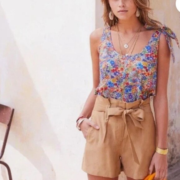 Sezane Zoe Shorts in Beige size 36 - Picture 2 of 5